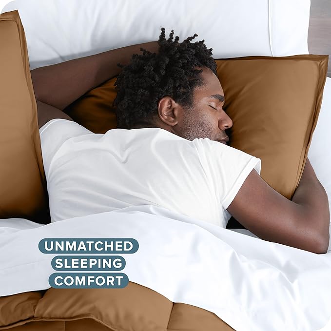 Bare Home Bedding Duvet Cover King Size - Premium 1800 Super Soft Collection - Lightweight, Cooling - Soft Breathable Bedding Duvet Cover (King, Caramel)