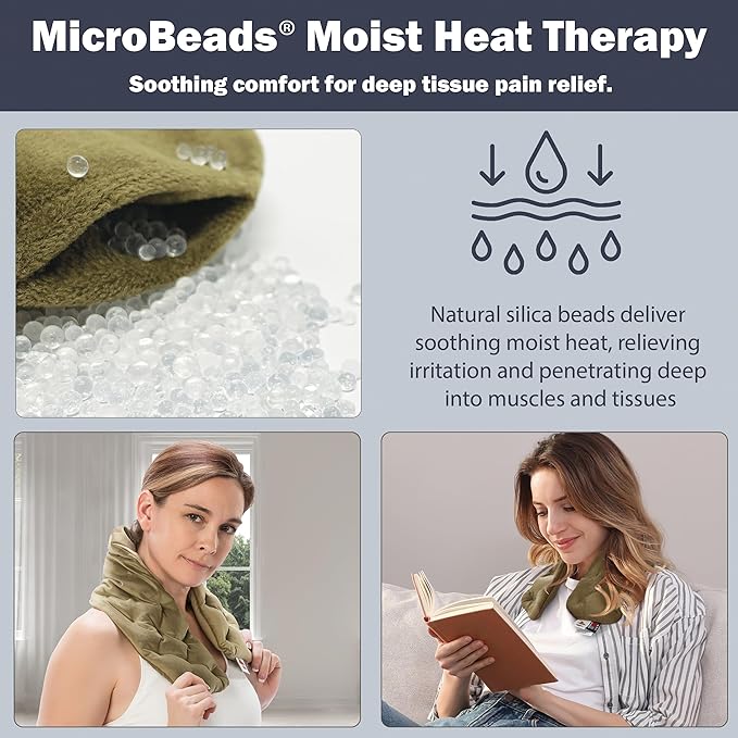 Core Products MicroBeads Moist Heat Therapy Pack - Great Holiday Gift - Cervical 5" X 25"