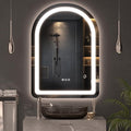 Hasipu 20x28 Inch Bathroom Mirror with Lights Arch LED Vanity Mirror Frontlit Smart Touch Sensor Dimmable 3 Colors Temperature Shatterproof Wall-Mounted Vanity Mirror Metal Frame