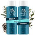 Oars + Alps Mens Moisturizing Body and Face Wash, Skin Care Infused with Vitamin E and Antioxidants, Sulfate Free, Aspen Air, 2 Pack