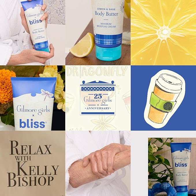 Bliss Gilmore Girls x Lemon & Sage Body Butter | Nourishing All-Over Body Cream for All-Day Moisture