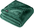 Bare Home Fleece Blanket - Throw/Travel - Ultra-Soft Lightweight for Bed, Sofa, and Couch - Luxury Microplush - Cozy Warm Blanket (Throw/Travel, Forest Green)
