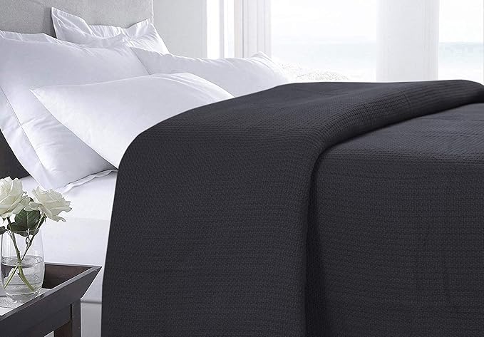 DOLLCENT 100% Cotton California King Size Blanket For Bed, Premium Combed Lightweight Blankets, Washed Breathable Cozy Bed Throw Blanket, Grey Cal King Cotton Blankets For All Season: Grey (102"x108")