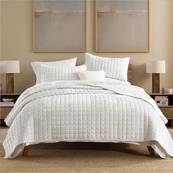 Secgo Twin Comforter Set for Bed - Velvet Quilts Twin Size, Black Bedspreads (68 * 86 Inch) with 2 Pillow Shams, Patchwork Reversible Lightweight Bedding