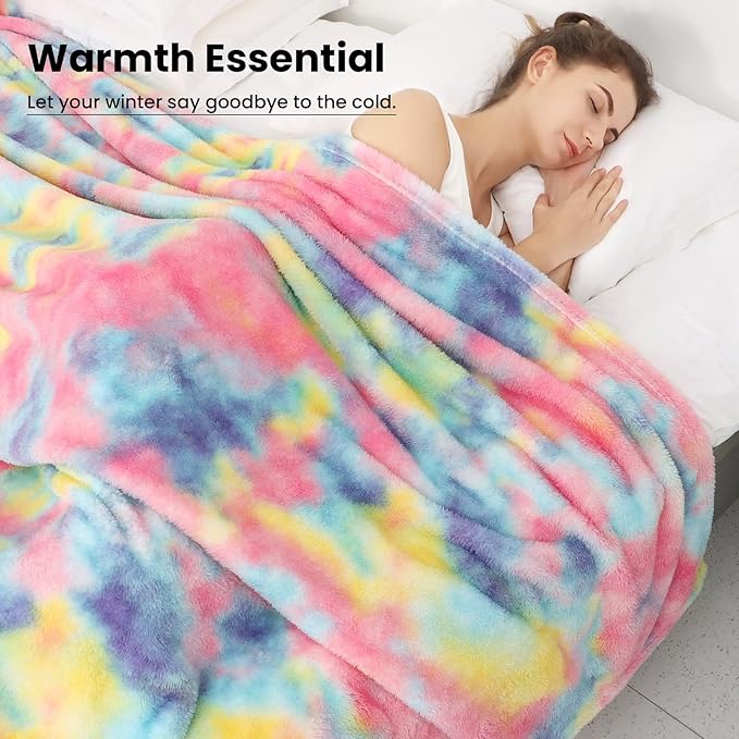 Fleece Throw Blanket Cozy Soft Lightweight Throw Blankets Warm Plush Colorful Fall Blankets and Throws Couch Sofa Bed Camping Travel Picnic Outdoor Blanket Bedding Kid Baby Boys Girls Adults