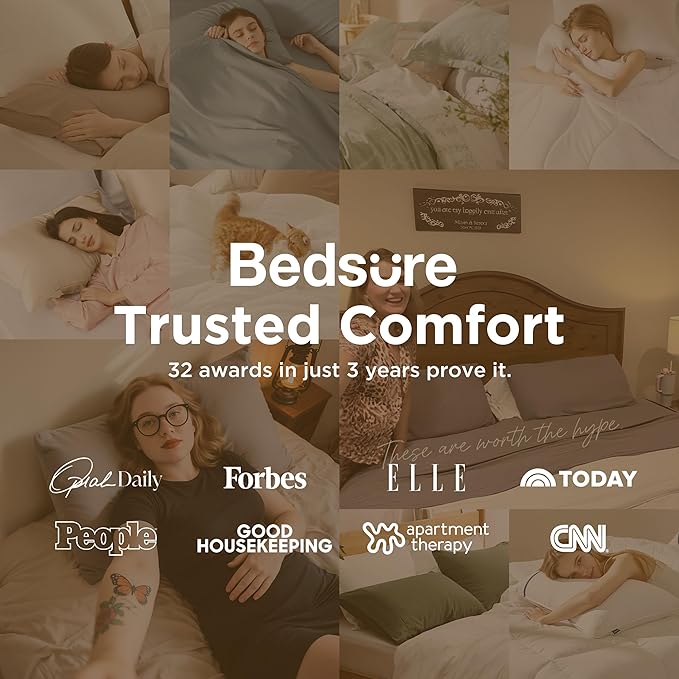 Bedsure King Size Pillow Cases Set of 2 - Sage Green Brushed Microfiber Pillowcases 2 Pack, Super Soft Pillow Case Cover with Envelope Closure, Wrinkle, Fade and Stain Resistant, 20x36 Inches