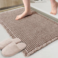 ZALL Tan Waffle Bath Mat,Super Absorbent Non Slip Bathroom Rug,Brown 24x36inch,Machine Washable Ultra Soft Floor Mats