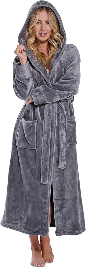 Turquaz Oversize Plush Robes For Women, Soft Warm Fleece Bathrobe for Women