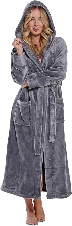 Turquaz Oversize Plush Robes For Women, Soft Warm Fleece Bathrobe for Women
