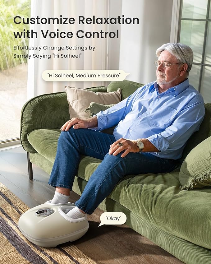 RENPHO Foot Massager Machine with Heat [2026 Upgraded], Shiatsu Foot Massager for Plantar Fasciitis, Christmas Gifts for Women, Cordless Control, Voice Control (New)