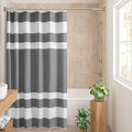 Madison Park Shower Curtain Spa Waffle Weave Long Shower Curtain for Bathroom 3M Scotchgard Moisture Management, Spa Quality Modern Shower Curtains for Bathroom, Long: 72x78 Charcoal