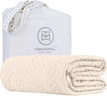 Threadmill Luxury Cotton Blankets for Twin Size Bed | All-Season 100% Cotton Twin Blanket for Bed | Criss Cross Jacquard Lightweight, Soft & Cozy Coverlet, 350GSM, 68 x 90 inches | Vanilla Cream