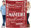 Name Blanket Personalized Blanket for Adult Kids Flannel Customize Throw Blanket Custom (Color 16, 50 x 60 Inches)