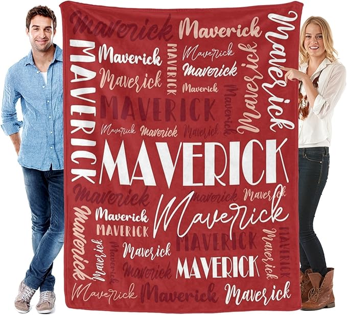 Name Blanket Personalized Blanket for Adult Kids Flannel Customize Throw Blanket Custom (Color 16, 60 x 80 Inches)