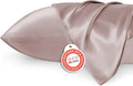 Bedsure Satin Pillowcase 2 Pack Similar to Silk Pillow Cases Standard Size, Pillow Case for Sleeping Women with Envelope Closure, Gifts for Women Men, Dusty Rose, 20x26 Inches, 2pcs
