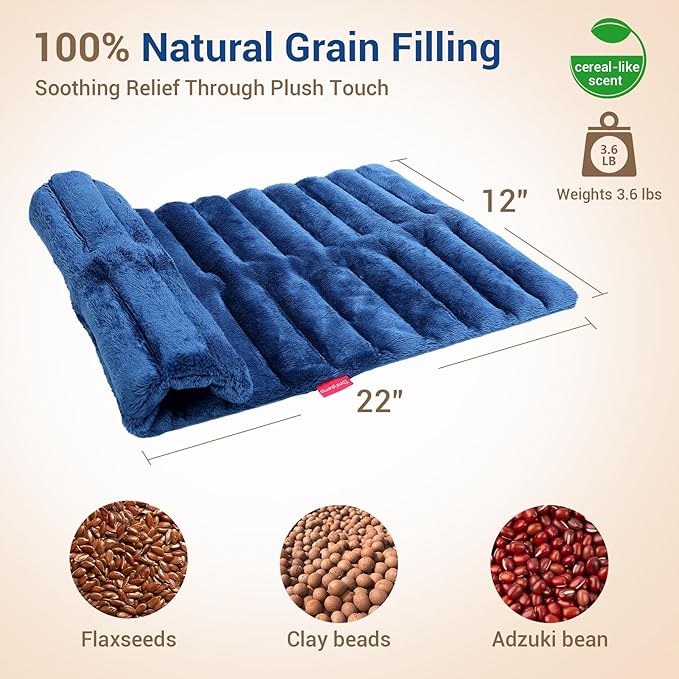 Comfytemp Large Microwave Heating Pad for Back, Neck Shoulders, FSA Eligible HSA Store, 12"x22" 3.6LB Microwavable Moist Heating Pads for Period Cramps, Warm Compress Christmas Gifts for Women Elderly