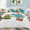 Twin Comforter Set for Boys-5 Pieces Dinosaur Glow in The Dark Twin Bedding Sets for Kids, Ultra Soft Bed in A Bag with Sheets