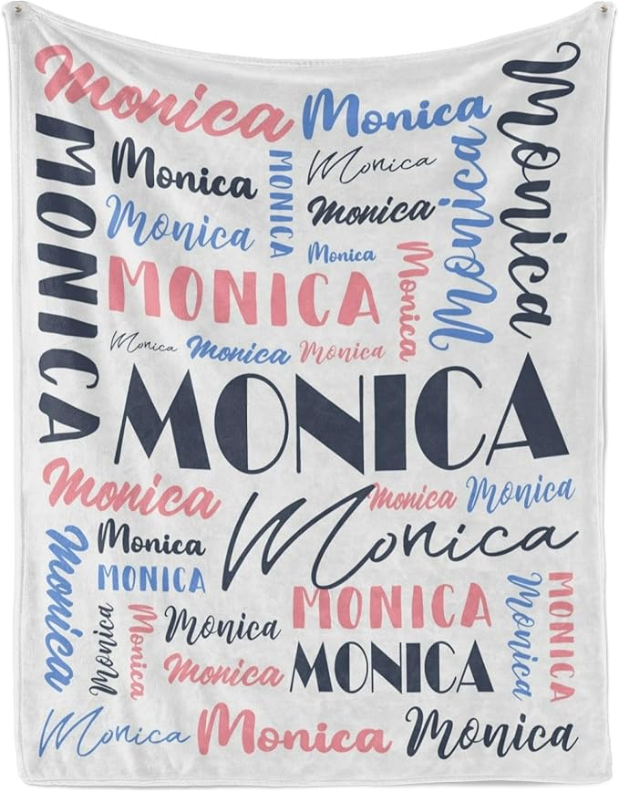 Name Blanket Personalized Blanket for Adult Kids Flannel Customize Throw Blanket Custom (Color 10, 40 x 50 Inches)