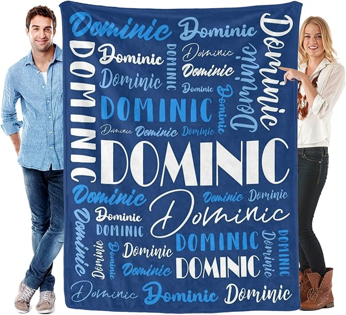 Name Blanket Personalized Blanket for Adult Kids Flannel Customize Throw Blanket Custom (Color 18, 40 x 50 Inches)