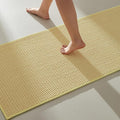 Bathroom Runner Rugs, Long Bath Mat Runner Washable Thin Quick Dry Low Pile Bathroom Runner Rugs Non Slip, Yellow 24"x70"