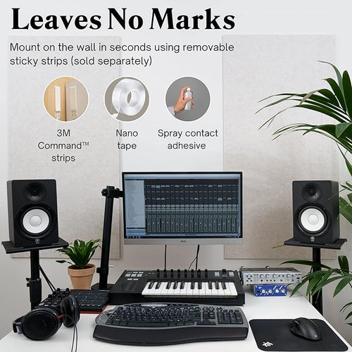 Acoustic Panel, Large, 46" x 23", Black