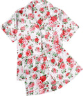 Ekouaer Pajamas for Women Set Silk Satin Pjs Shorts Sleepwear 2 Piece Loungewear S-XXL