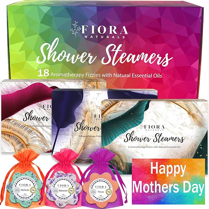 Shower Steamers Aromatherapy - 18 Shower Bombs Aromatherapy Gift Set with Organic Essential Oils for Relaxation and SelfCare, Bath Bombs Tablets, Stocking Stuffers, Christmas Gifts for Her, Wife