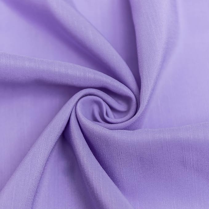 Biscaynebay Wrap Around Bed Skirts for Twin & Twin XL Beds 15" Drop, Lavender Adjustable Elastic Dust Ruffles Easy Fit Wrinkle & Fade Resistant Silky Luxurious Fabric Machine Washable