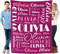 Name Blanket Personalized Blanket for Adult Kids Flannel Customize Throw Blanket Custom (Color 30, 40 x 50 Inches)