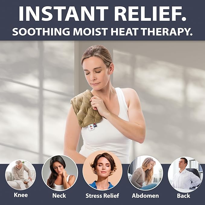Core Products MicroBeads Moist Heat Therapy Microwave Pack - Great Holiday Gift - Small Heating Pad 5" X 12"