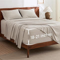 Bedsure Deep Pocket California King Sheet Sets - Fits Mattresses Up to 21 Inches Thick - 4 Piece Bed Sheets, Moisture Wicking, Soft & Cooling Bedsheet & Pillowcases, Easy & Secure Fit, Linen