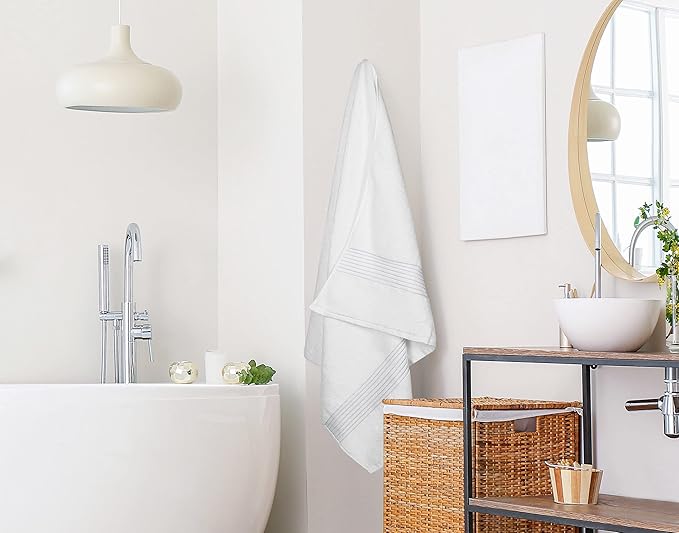 Utopia Towels Premium Jumbo Bath Sheet 1 Pack, 100% Cotton, Highly Absorbent and Quick Dry Extra Large Bath Towel, Super Soft Towel, 35 by 70 Inches, White