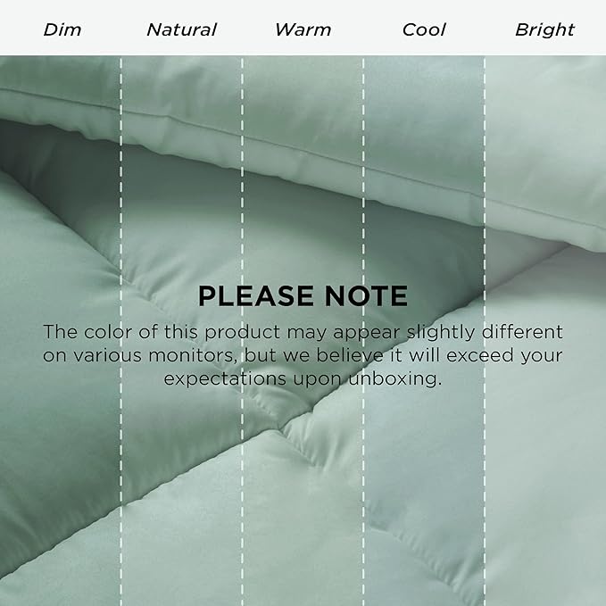 Bedsure Comforter Duvet Insert - Quilted Comforters King Size, All Season Duvet, GentleSoft Down Alternative Bedding, with 8 Tabs, Gifts for Women/Men, Sage Green, King 90 x 102 Inches