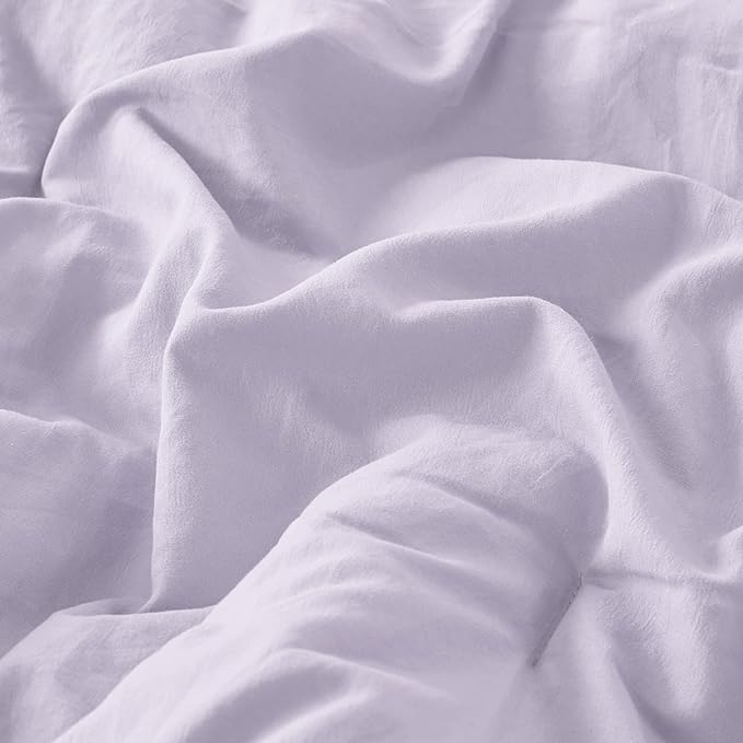 Codi Lavender Purple Boho Twin Comforter Set for Girls, Aesthetic Pom Fringe Design Cute Bedding, Soft Washed Microfiber Bed Sets, Lightweight Chic,1 Comforter & 1 Pillowcase