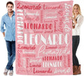 Name Blanket Personalized Blanket for Adult Kids Flannel Customize Throw Blanket Custom (Color 01, 50 x 60 Inches)