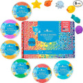 Squishy Bath Bombs for Girls & Boys with Surprise Toys Inside (6 Pack) - Large Bubble Bath Bombs & Hidden Figures, Gentle and Safe Fizzies, Made in USA, Gifts for Kids by Two Sisters