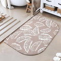 Half Circle Bath Mat,Thin Bathroom Rugs Fit Under Door Quick Dry Non Slip Washable Bathroom Mat with Rubber Backing,Absorbent Woven Half Round Shower Rug