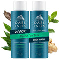 Oars + Alps Men's Moisturizing Body and Face Wash, Skin Care Infused with Vitamin E and Antioxidants, Sulfate Free, Alpine Tea Tree, 2 Pack