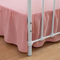 Bed Skirt King Size Ruffled Bed Skirt with Split Corners,12 Inch Drop Dust Ruffle Bed Skirt with Platform, King-12 Inch, Blush