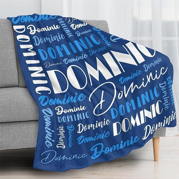 Name Blanket Personalized Blanket for Adult Kids Flannel Customize Throw Blanket Custom (Color 18, 40 x 50 Inches)