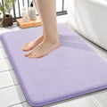 OLANLY Thick Memory Foam Bath Mat Rug 24x16, Extra Soft Absorbent Bathroom Rug, Quick Dry Bath Mats, Non-Slip, Machine Washable Carpet for Bathroom, Tub and Shower, Home Decor Accessories, Lavender
