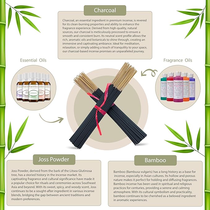 Fruits Incense Sticks Variety Set Bulk 500 Pack Sampler 11" Sticks - 5 Bundles of 100 Sticks Per Bundle. Set Includes - Black Coconut, Cherry, Mango, Strawberry and Sweet Orange
