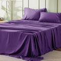 Bedsure King Size Sheets Set - 4 Pieces Soft King Sheets - Breathable & Cooling - Hotel Luxury - Easy Care Polyester Microfiber Bedding for Women, Men, Purple