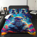 Kids Full Size Comforter Sets Space Astronauts，Full Size Astronaut Bedding Set，with 1 Comforter with 2 Pillow Case，Astronaut Bedroom Decor for Boys