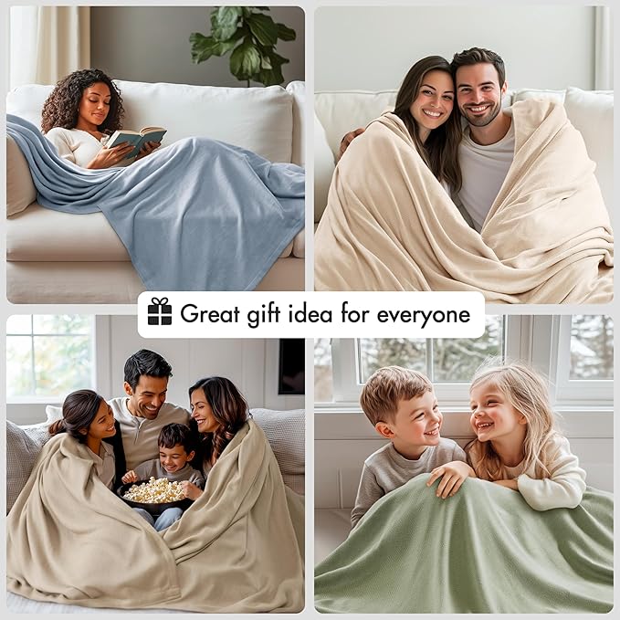 Madison Park Twin Size Blanket, 70% Rayon Bamboo-Based, 30% Cotton, Breathable for Hot Sleepers Menopause, Ultra Soft and Snag-Resistant, Summer Blanket for Bed or Couch, Twin 66"x90", Khaki
