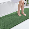 OLANLY Bathroom Rugs 70x24, Extra Soft Absorbent Chenille Bath Rugs, Rubber Backing Quick Dry, Machine Washable Bath Mats for Bathroom Floor, Tub and Shower, Home Decor Accessories, Olive Green