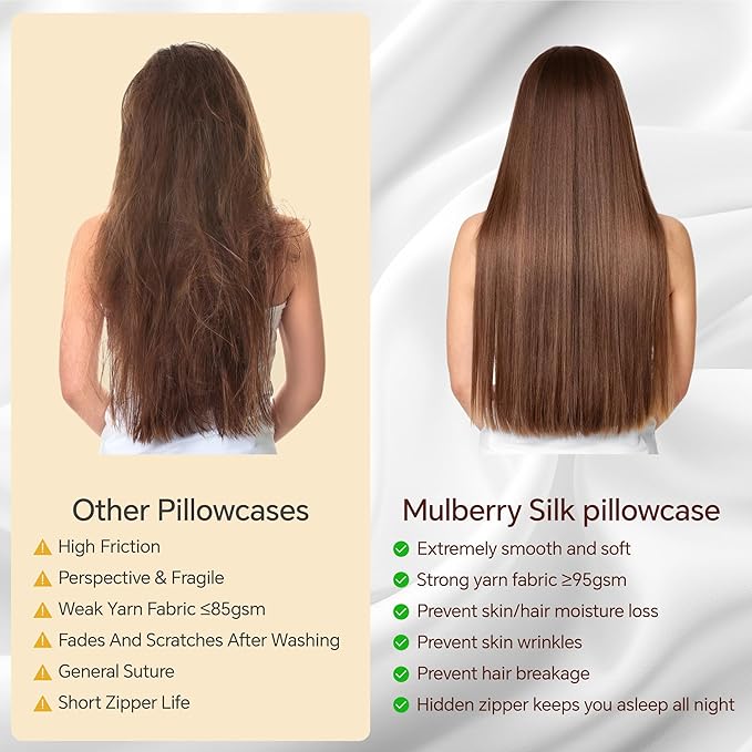 INFIIXSO Mulberry Silk Pillow Cases King Size Set of 2, Silk Pillowcase with Hidden Zipper 20"x36", Extraordinary Smooth and Soft Pillow Case for Hair and Skin(Mint Green, 2 Pack)