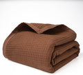 Salt Earth GOTS Certified 100% Organic Cotton Throw Blanket, 108"X90" Blankets & Throws for Bed, Throw Blanket for Couch,Modern & Cozy Blanket, All Season Waffle Blanket, Soft Blanket (Potting Soil)