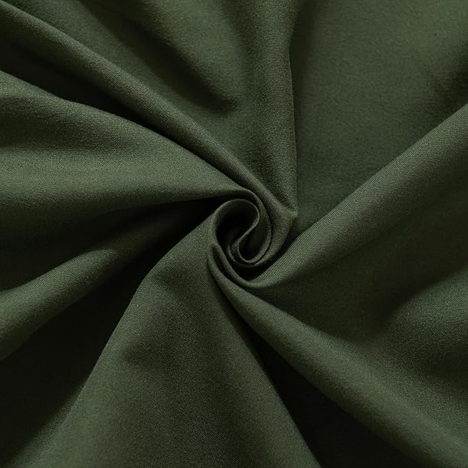 Bed Skirt Queen Size Ruffled Bed Skirt with Split Corners, 14 Inch Drop Dust Ruffle Bed Skirt with Platform, Green