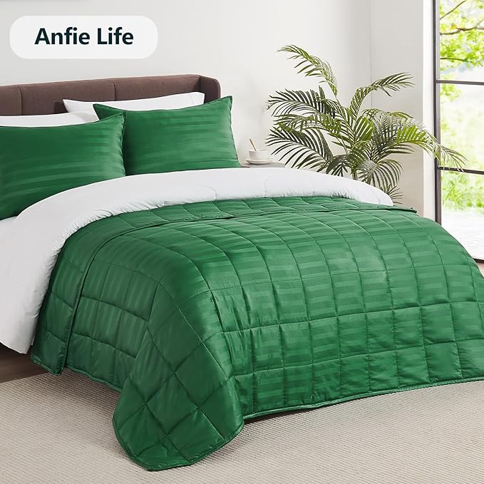 Weighted Blanket Kids (36"x48" 3lbs),Ultra Soft and Cozy Cooling Weighted Blanket Kids,Heavy Blanket with Machine Washable Soft Blanket, Forest Green